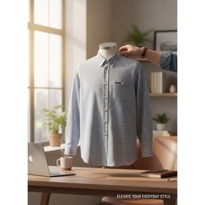 Orvis Shirt Mens Large Business Casual Pocket Button Down Plaid Long Sleeve